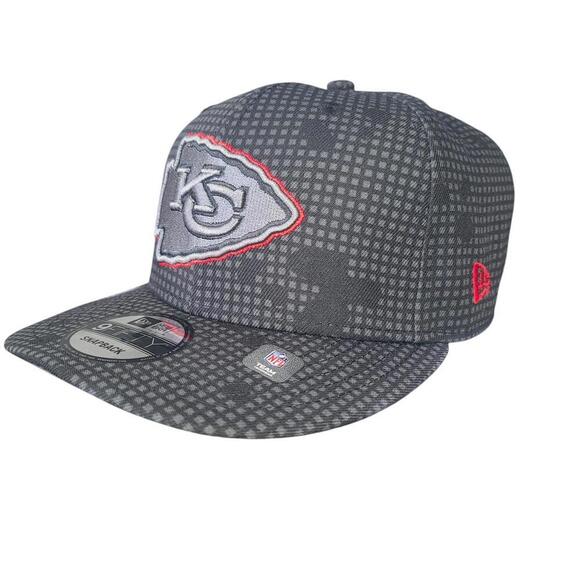 Kansas City Chiefs New Era Snapback Cap - Black/Gray Pattern - Picture 2 of 8